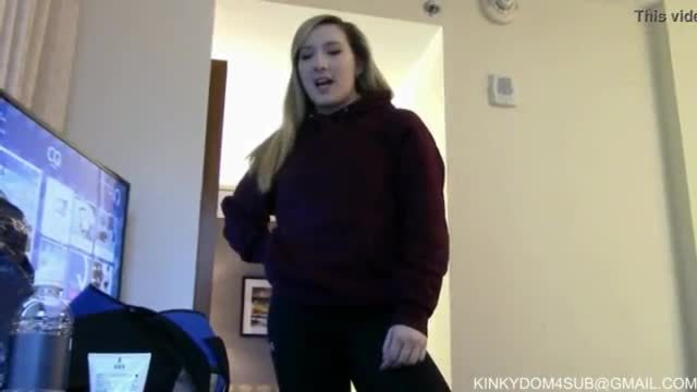 Blonde teen gets throat gagged, dominated and broken like never before